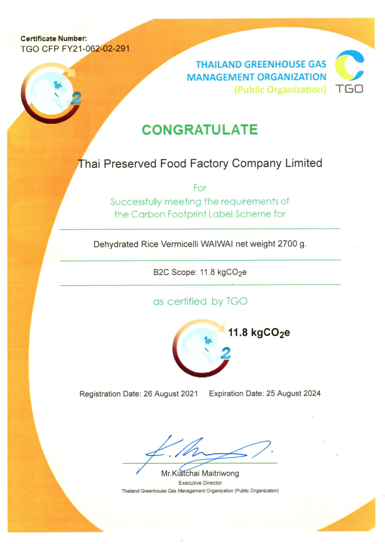 Carbon Footprint Label Certificates