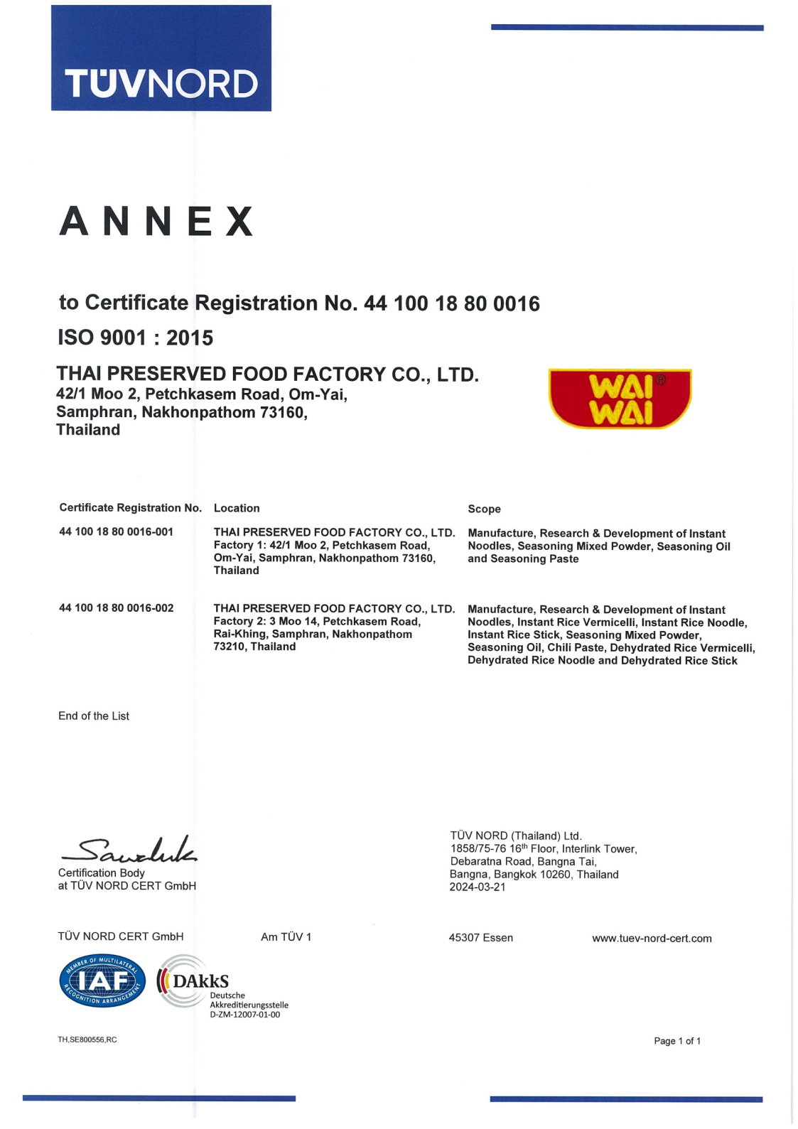 ISO Certificates