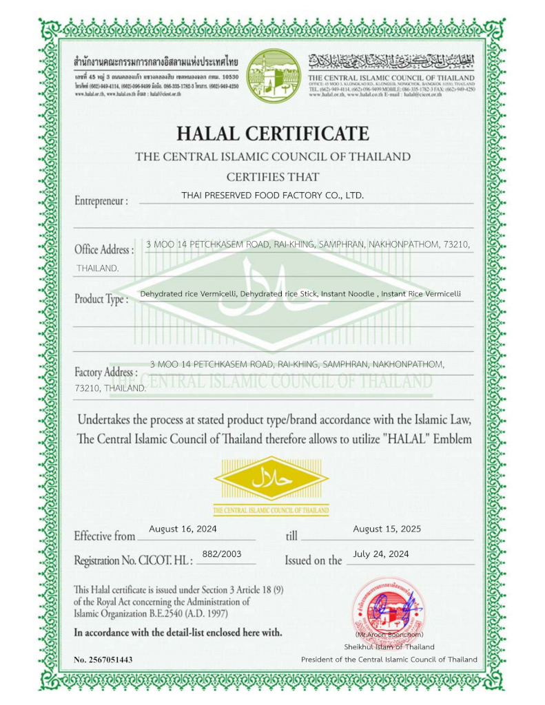 HALAL Certificates