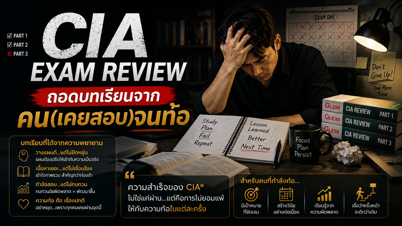 CIA EXAM REVIEW - ถอดบทเรียนจากคน(เคยสอบ)จนท้อ