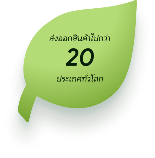 ส่งออกสินค้าไปกว่า 20 ประเทศทั่วโลก