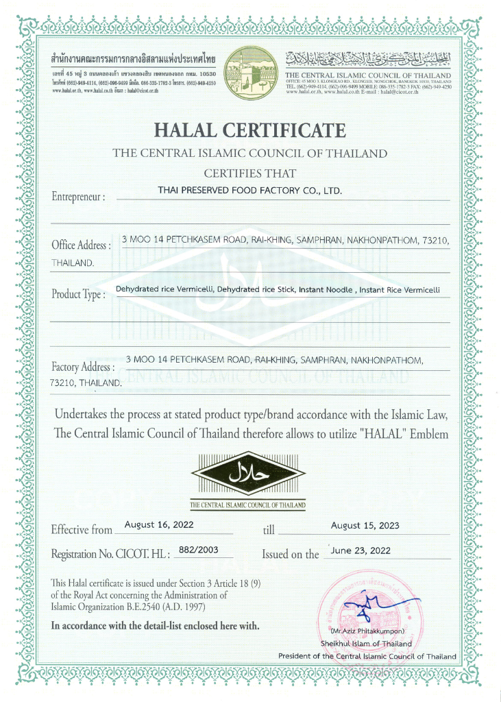 HALAL Certificates