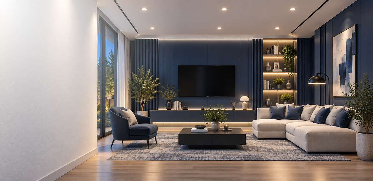 หลอดไฟ LED Lighting ในห้องนั่งเล่น 